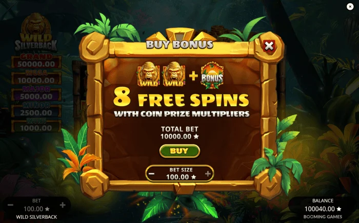 Wild Silverback - mengaktifkan Free Spins
